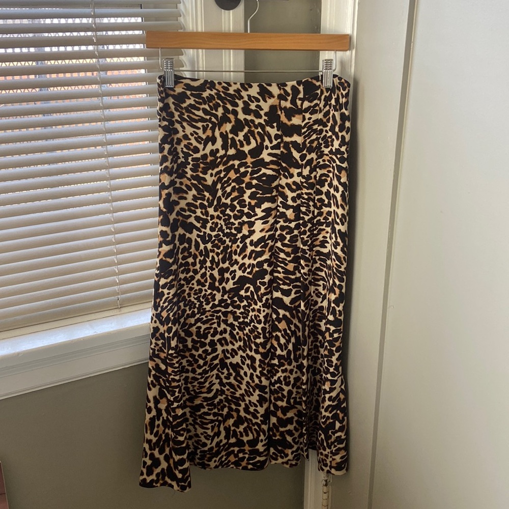 Zara cheetah midi skirt
